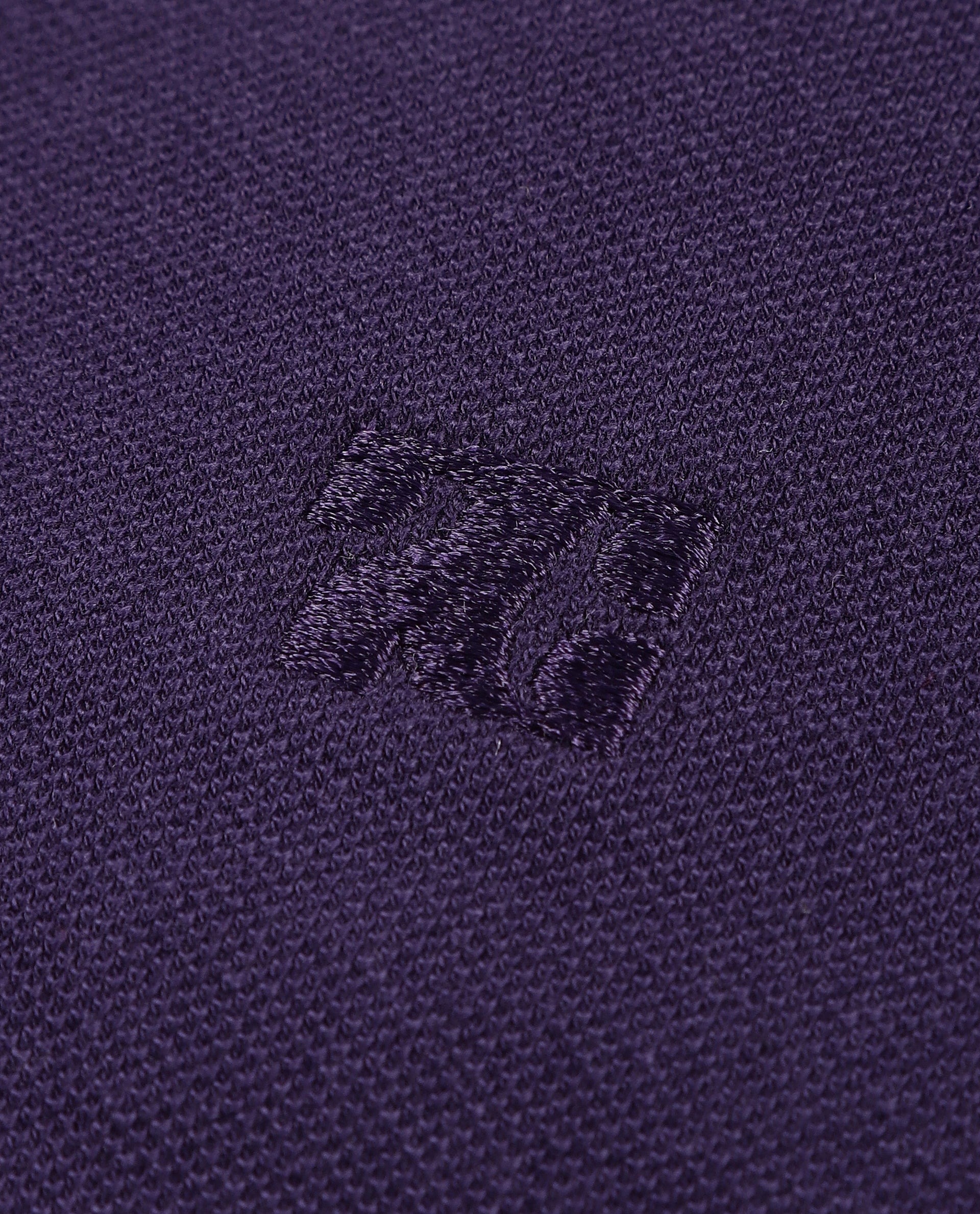Deep Purple Pique Polo with Tone-on-Tone 7C Embroidery