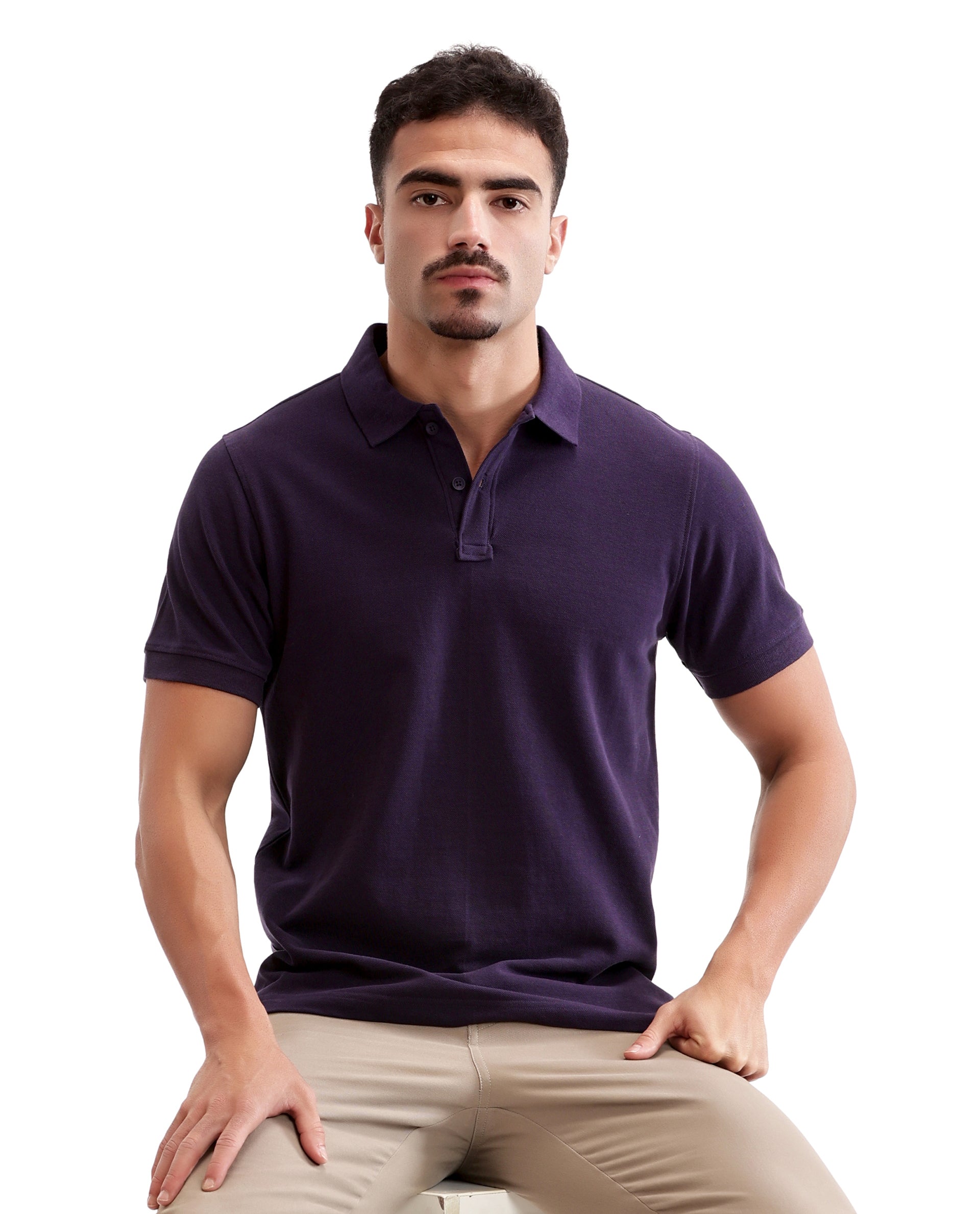 Deep Purple Pique Polo