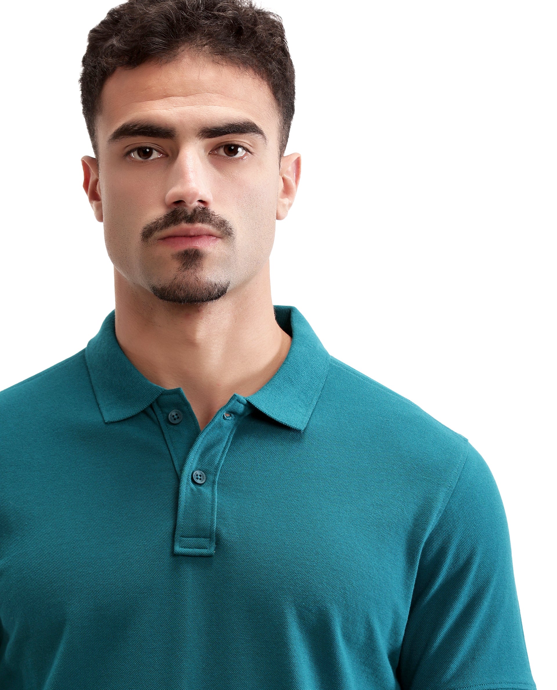 Ocean Teal Solid Pique Polo