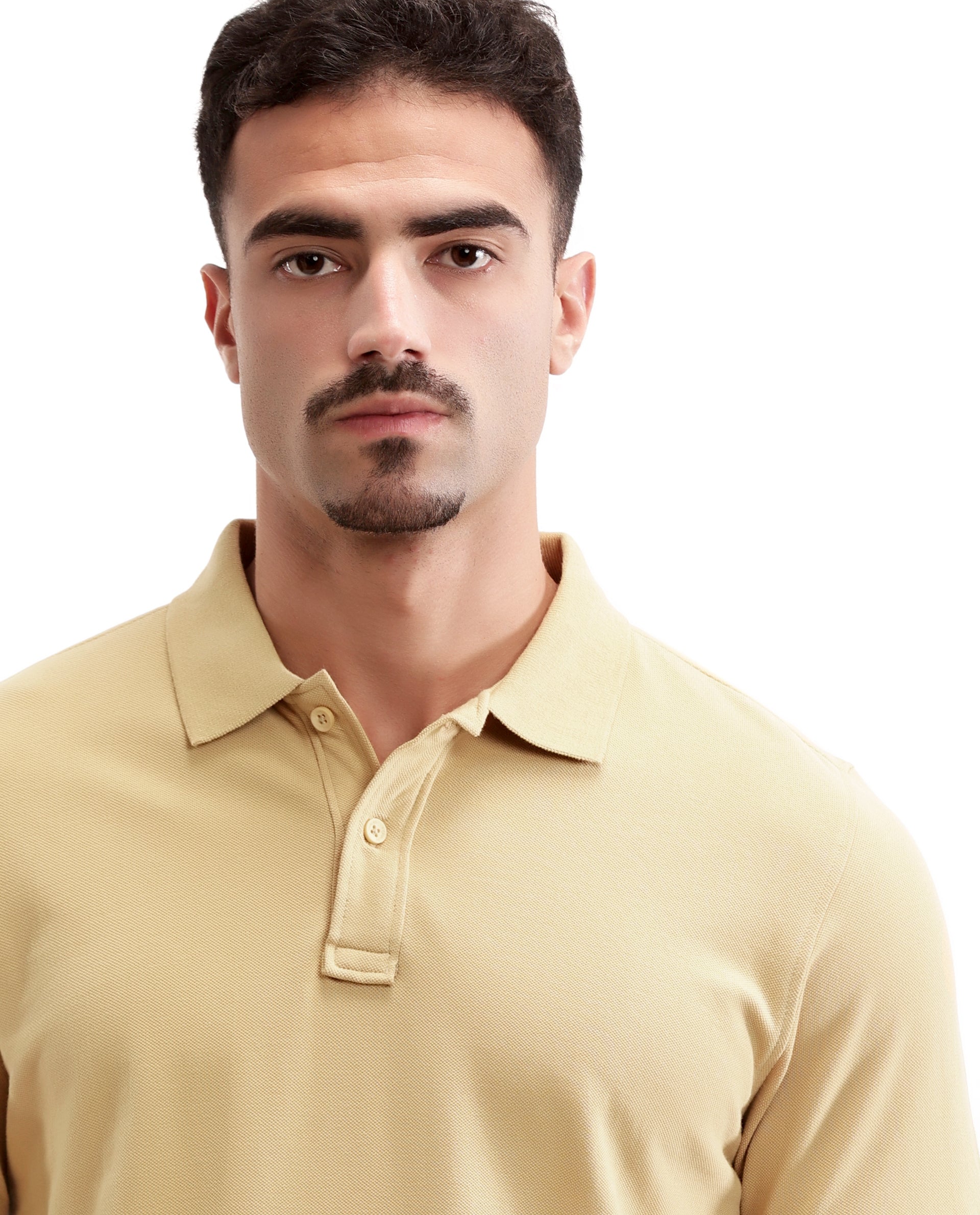 Camel Beige Pique Polo