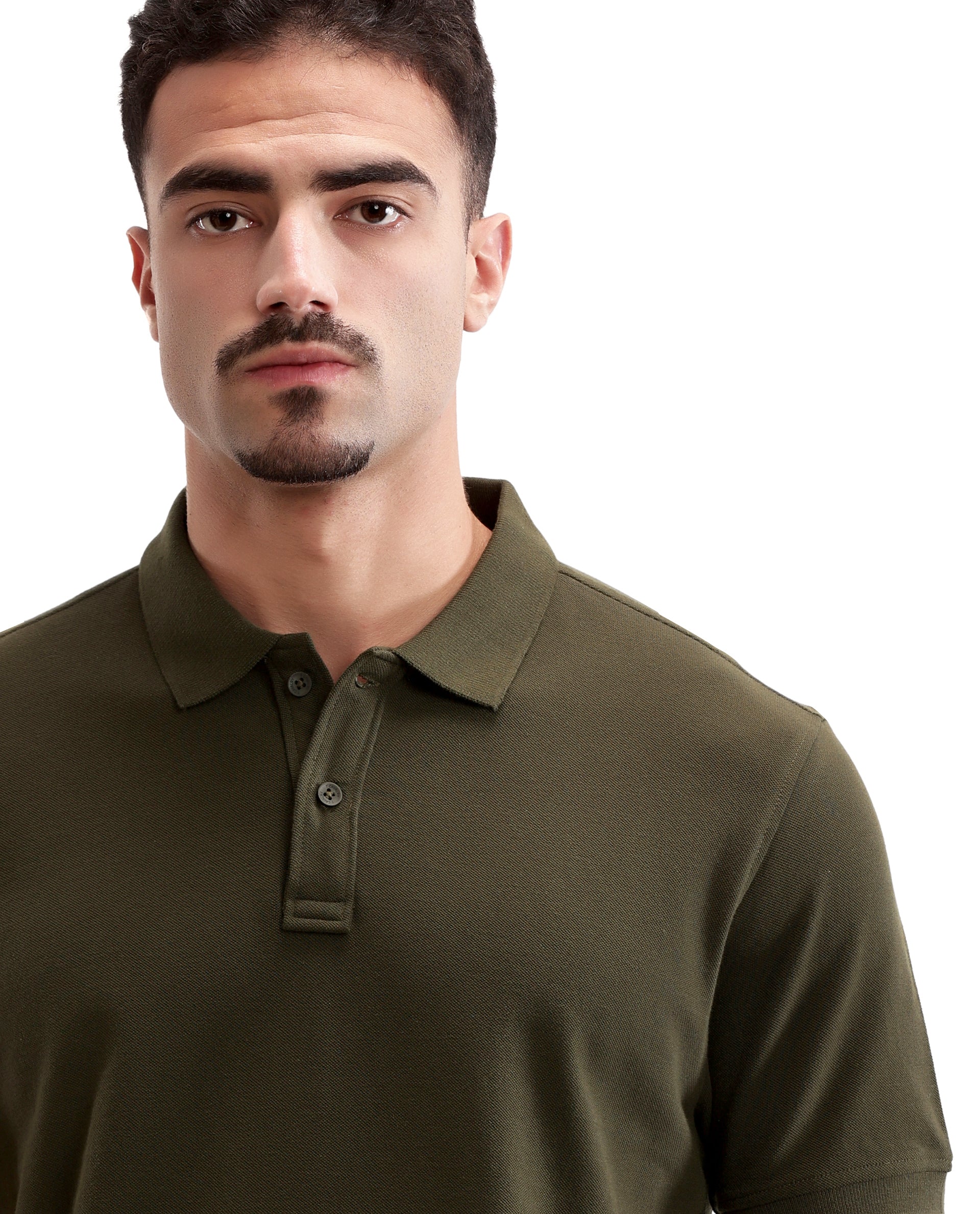 Vintage Olive Pique Polo