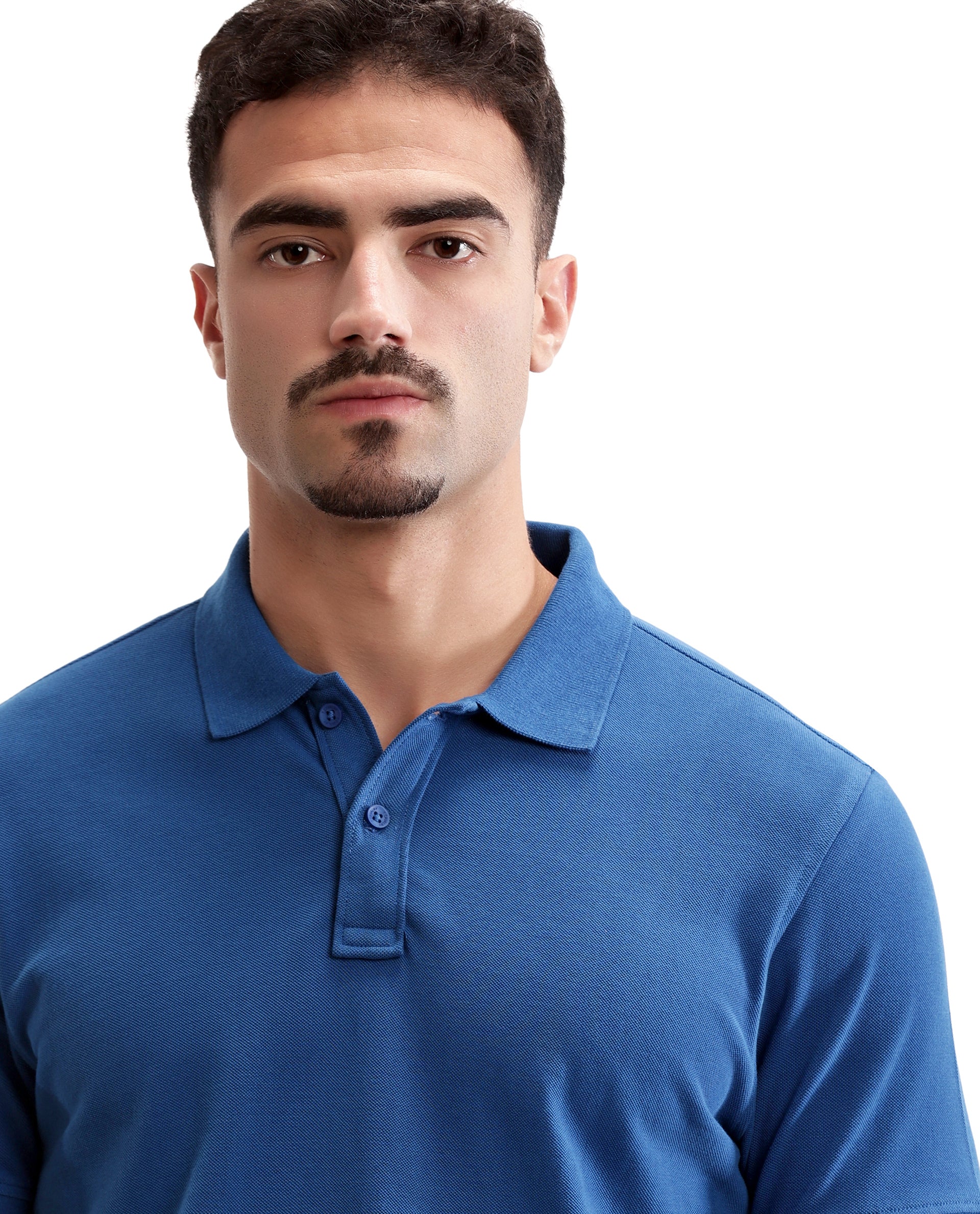 Imperial Prussian Blue Pique Polo