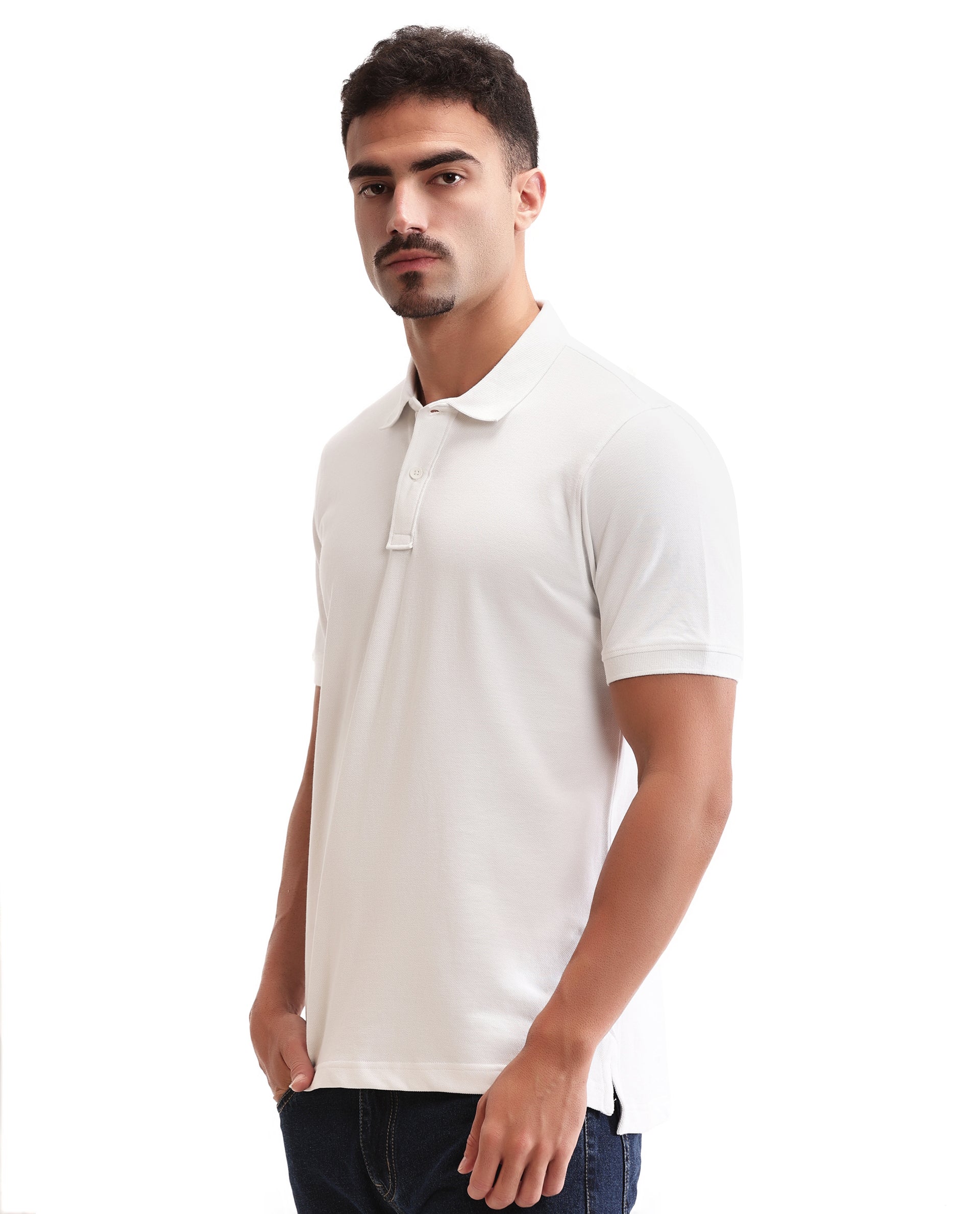 Pure White Pique Polo