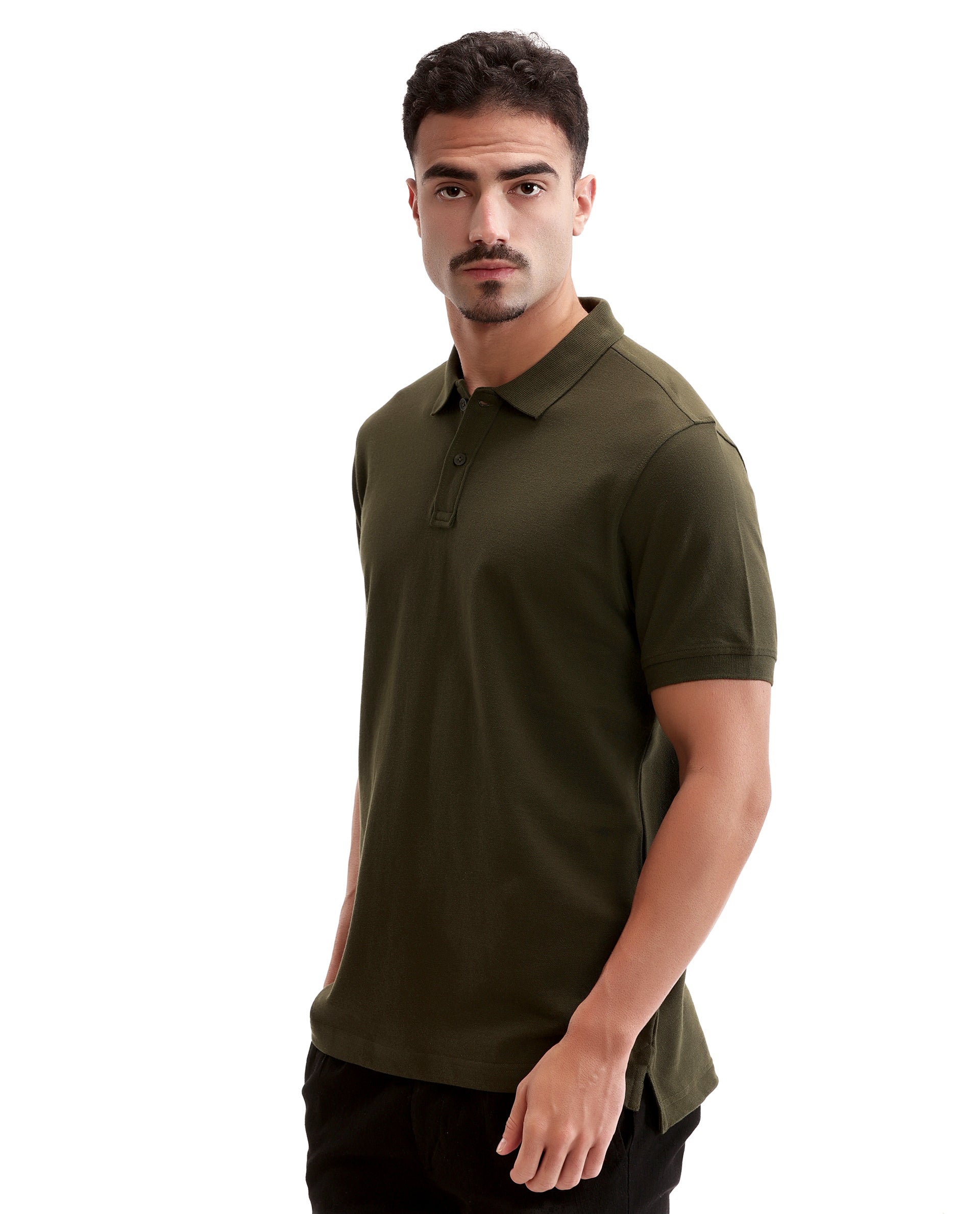 Vintage Olive Pique Polo