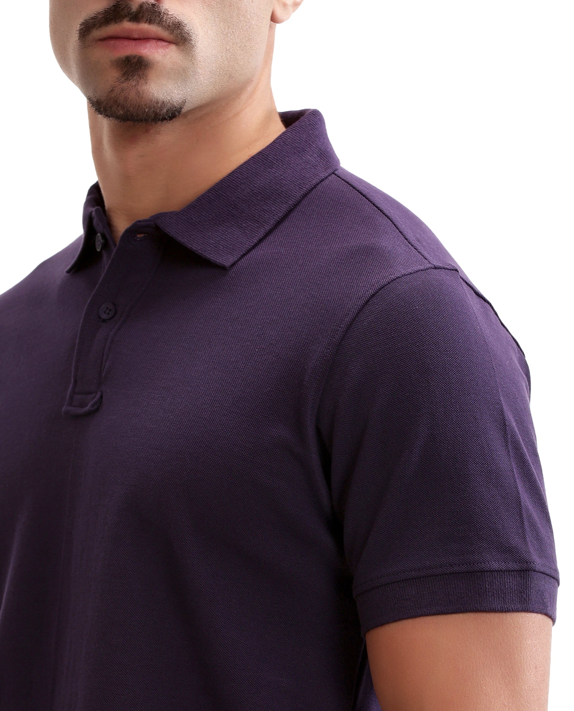 Deep Purple Pique Polo