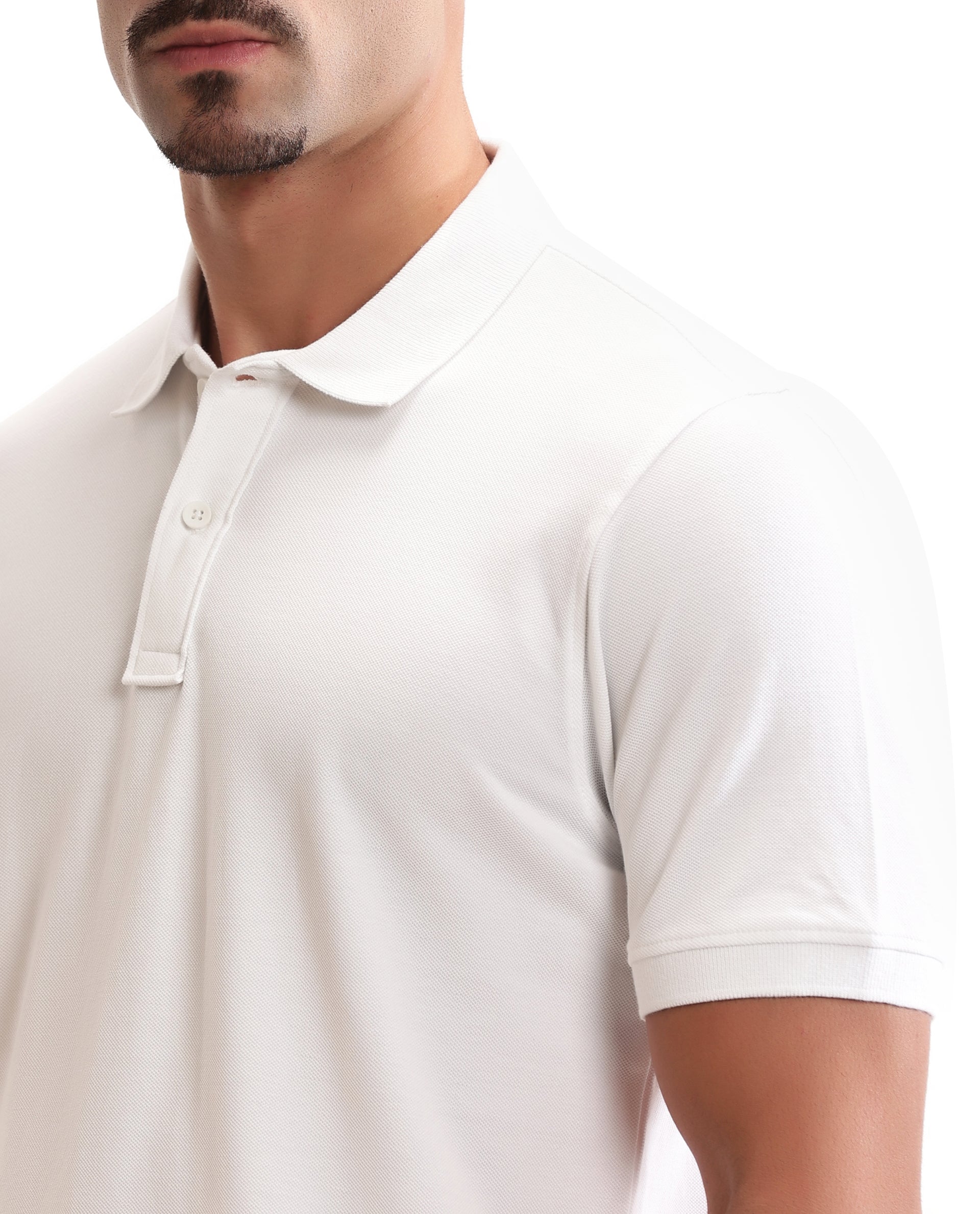 Pure White Pique Polo