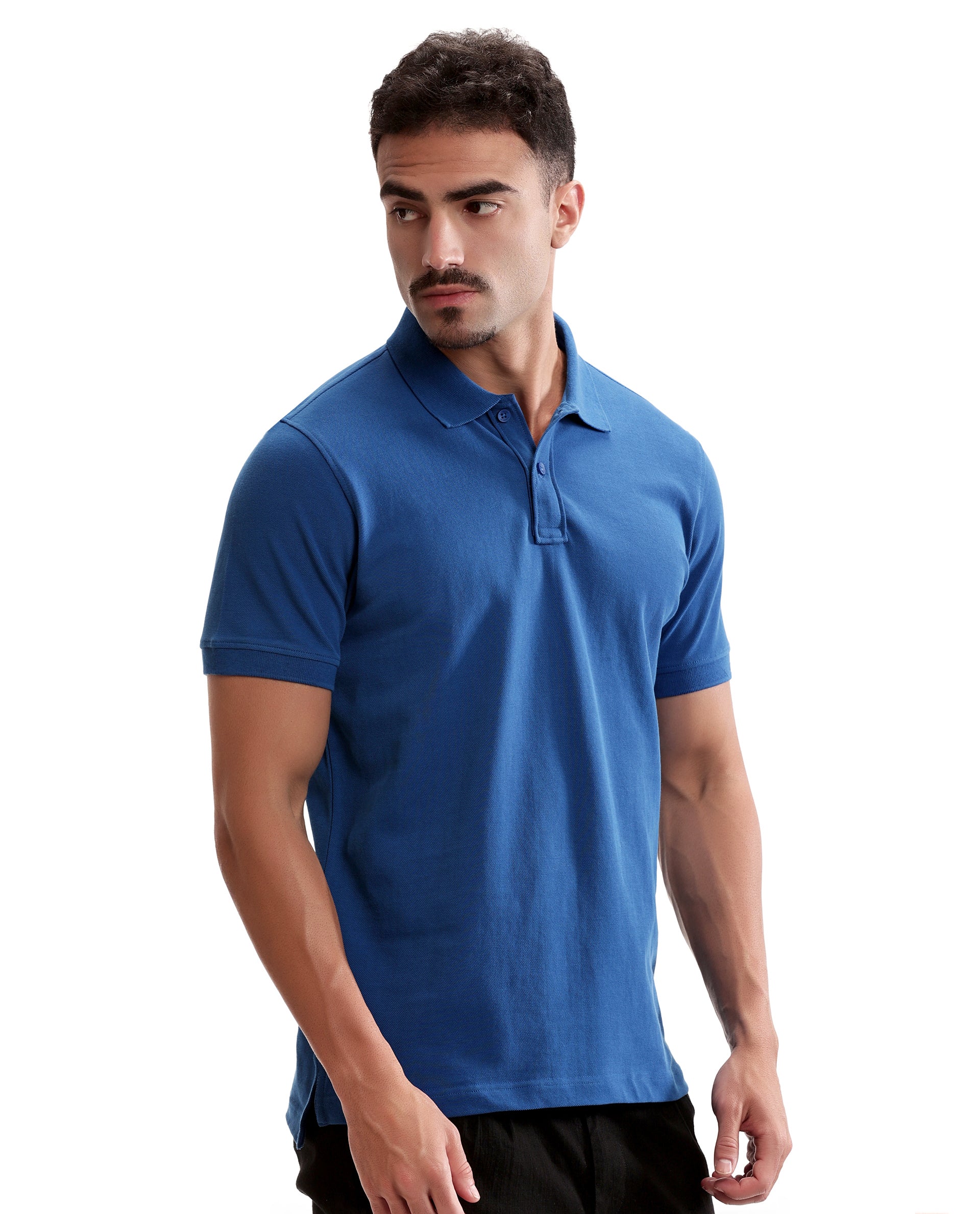 Imperial Prussian Blue Pique Polo