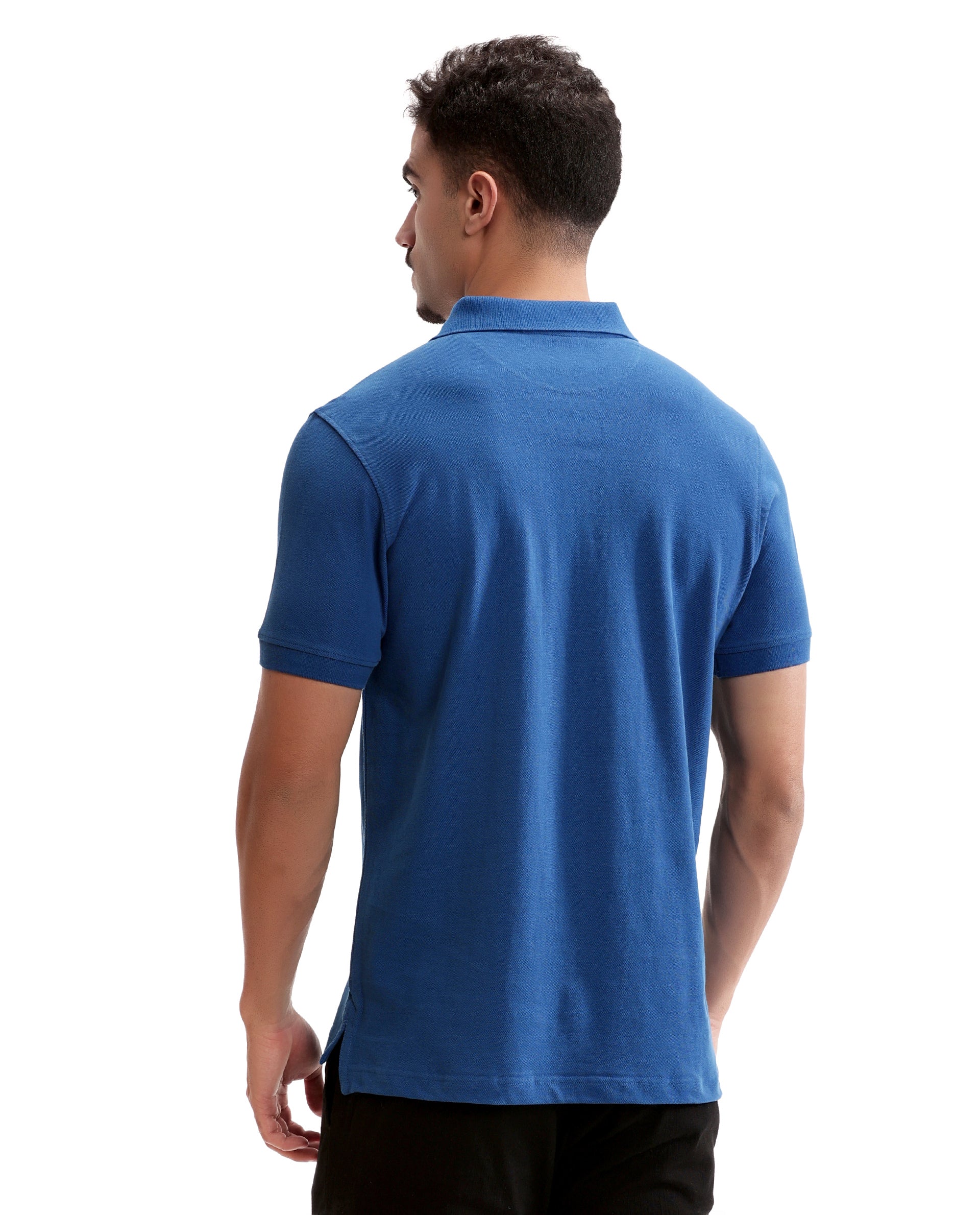 Imperial Prussian Blue Pique Polo