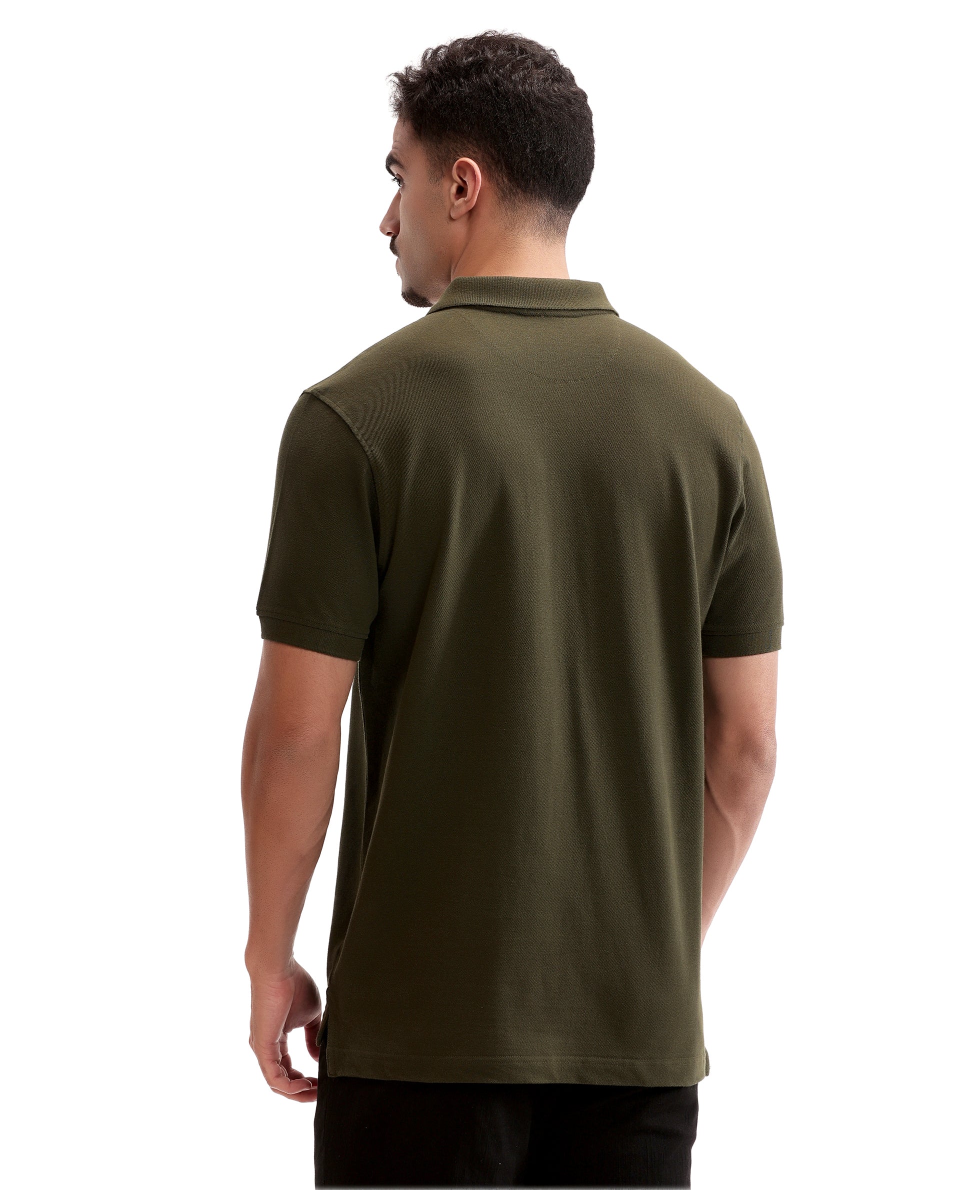 Vintage Olive Pique Polo