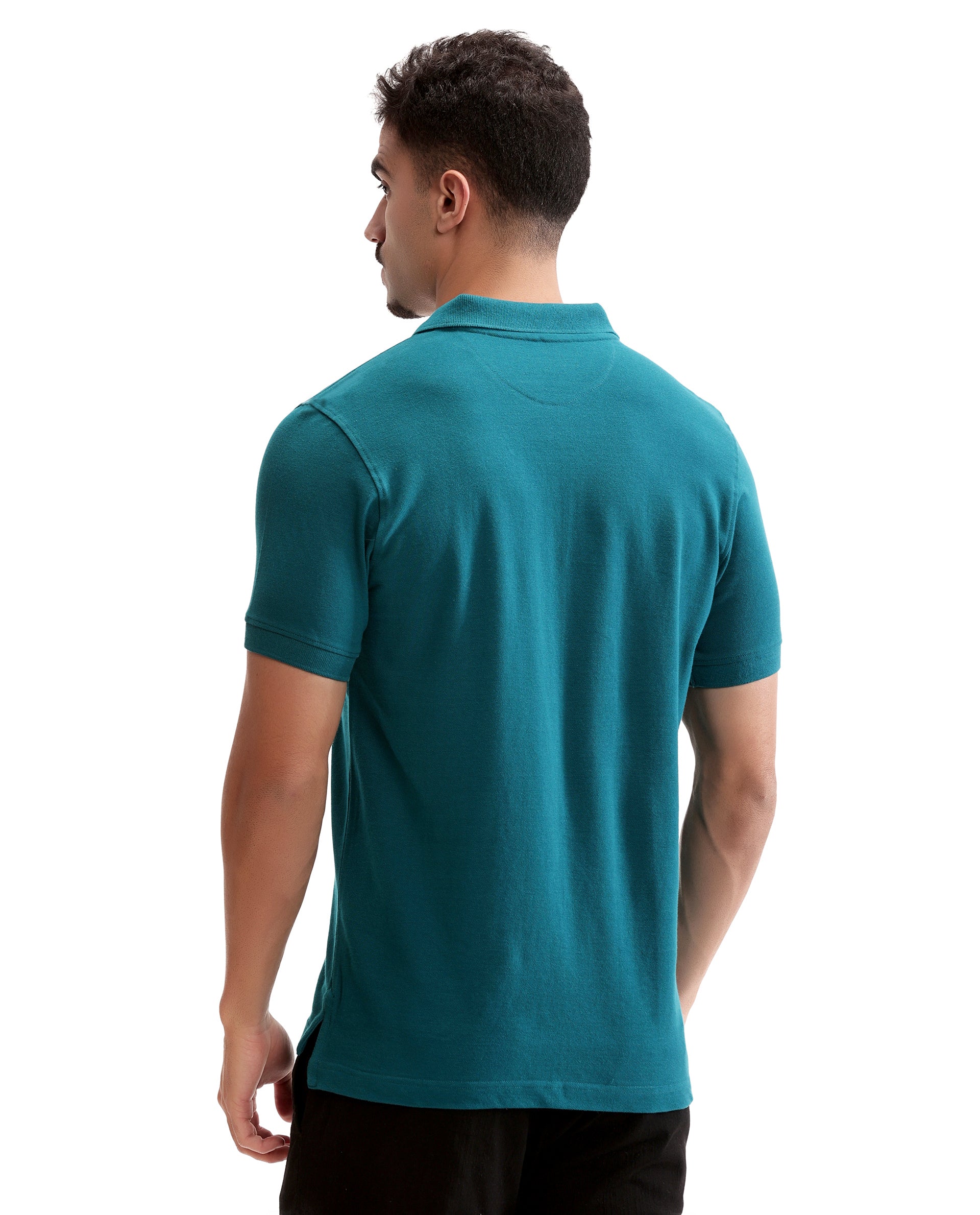 Ocean Teal Solid Pique Polo