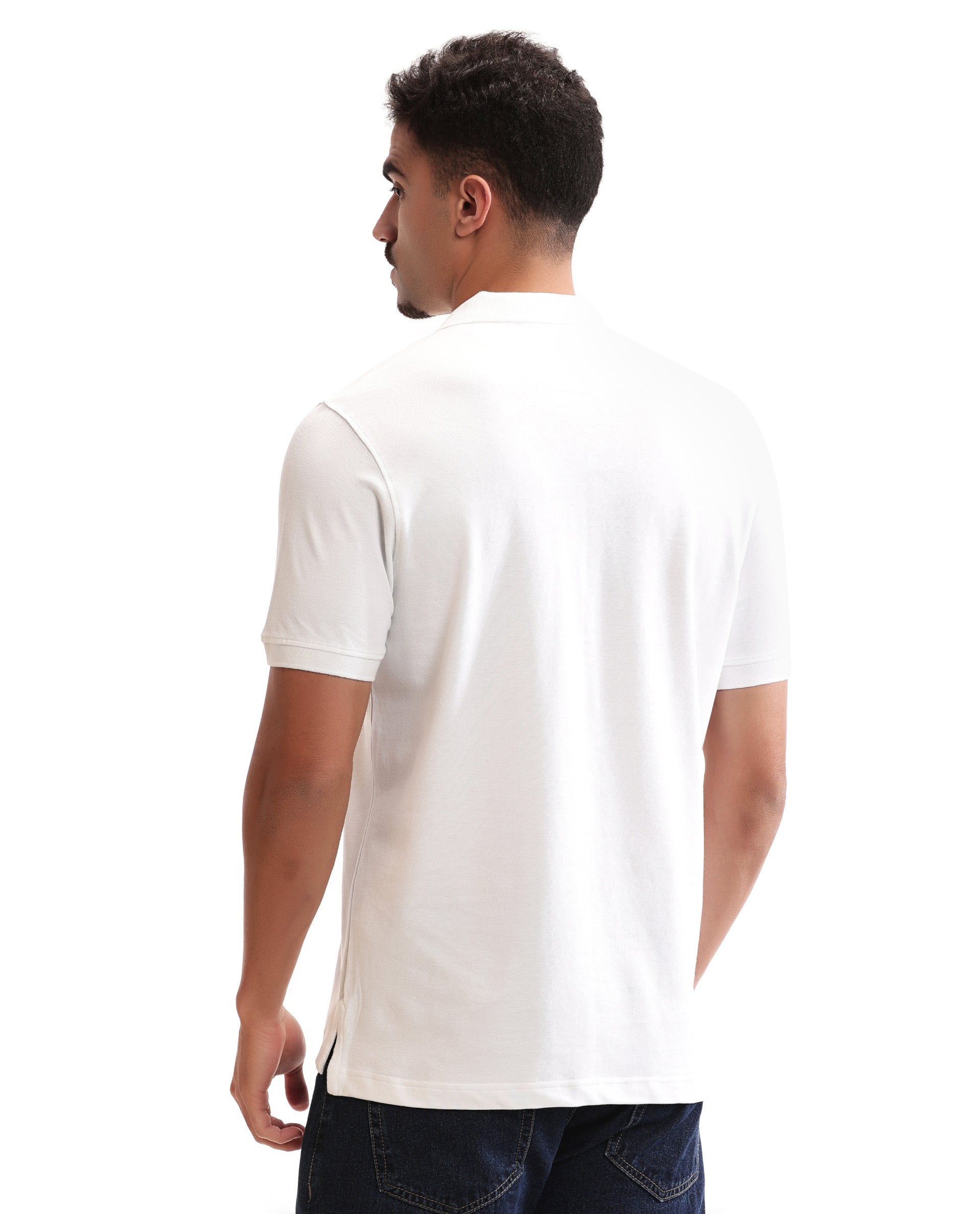 Pure White Pique Polo