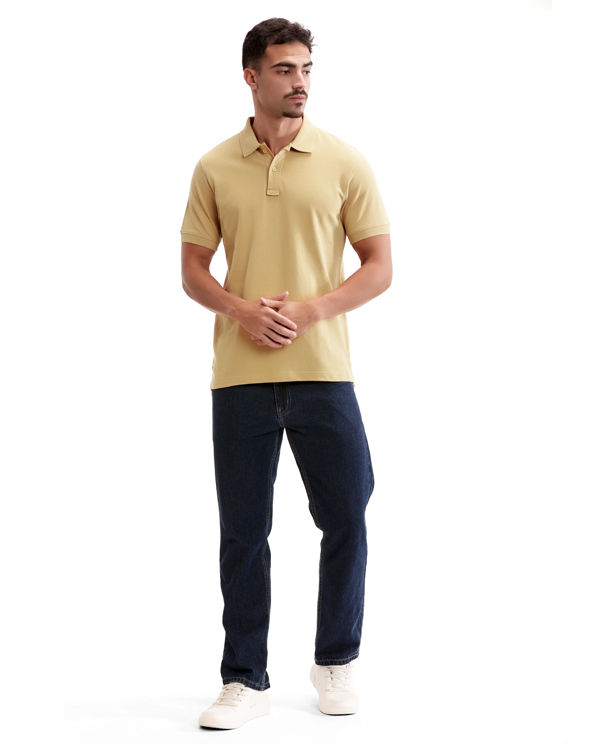 Camel Beige Pique Polo