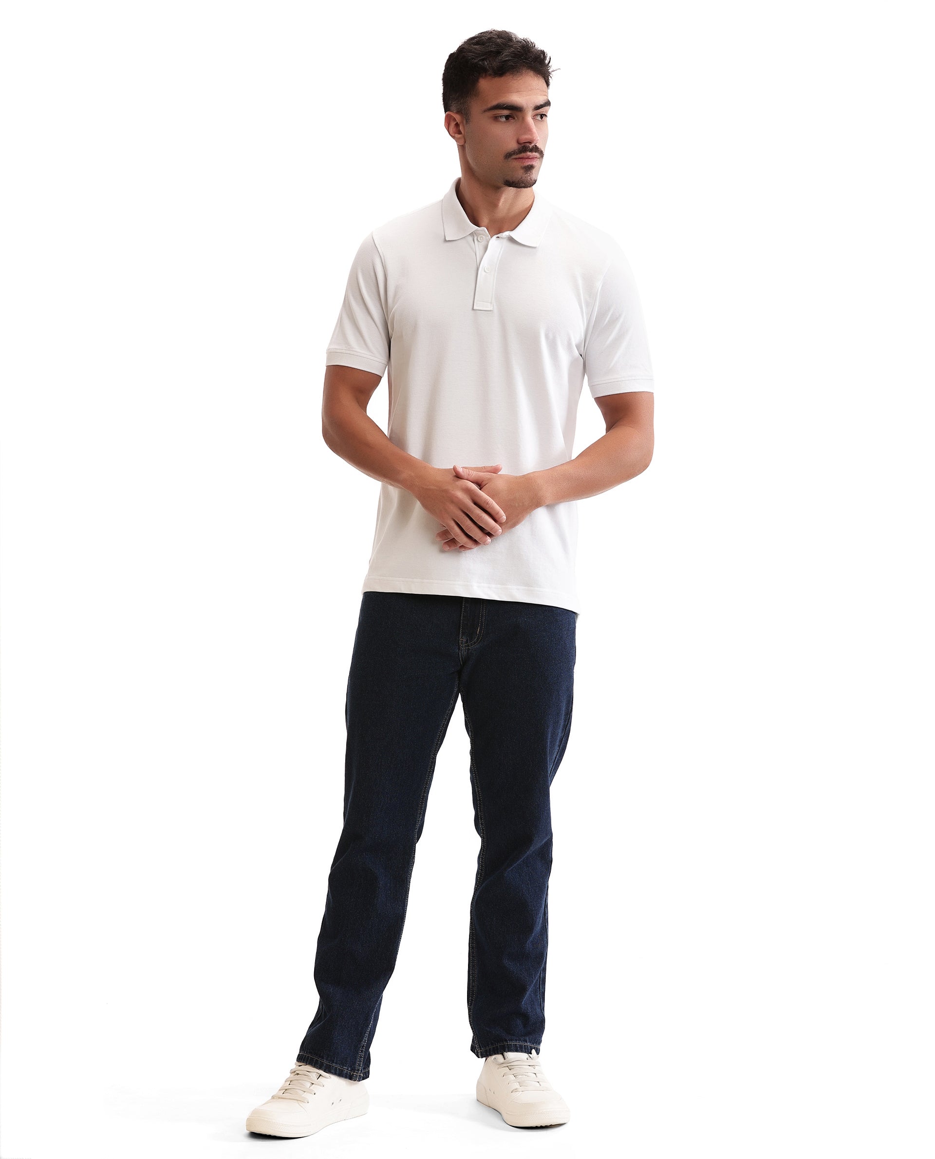 Pure White Pique Polo