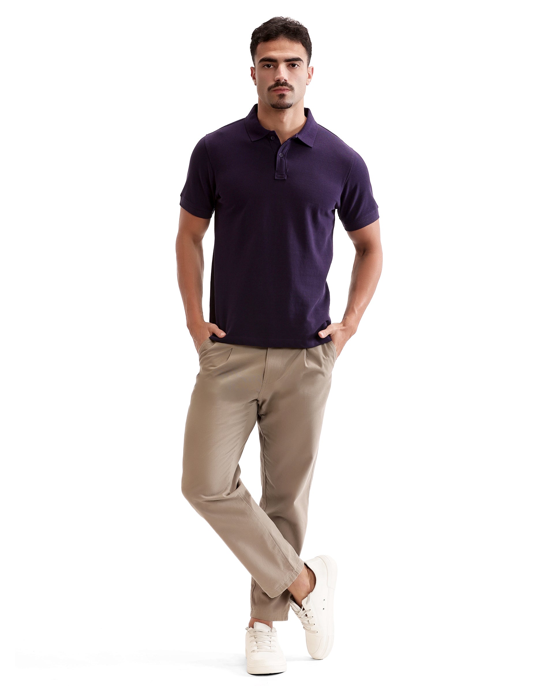 Deep Purple Pique Polo
